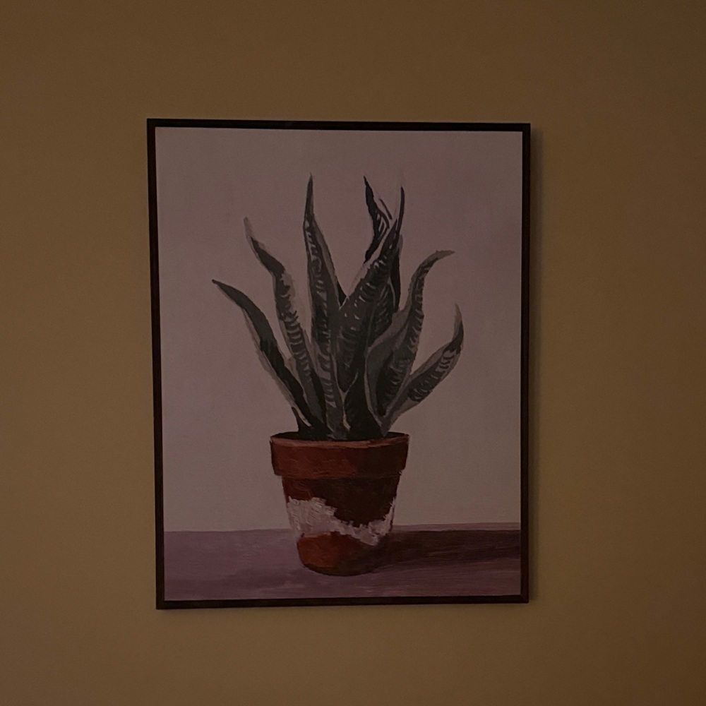 Hobby Lobby Green and Brown Potted Plant Painting